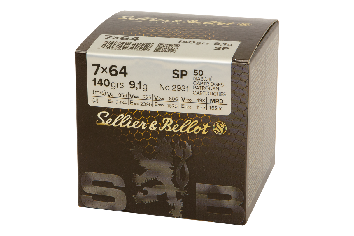 Sellier & Bellot Büchsenmunition 7 x 64 9,1g Soft Point Schüttpackung mit 50 Stück