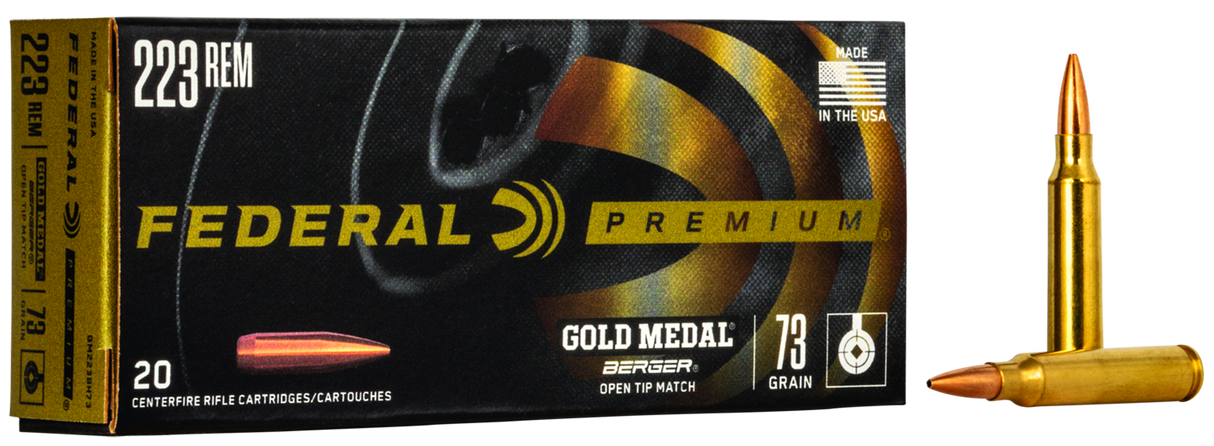 Federal Büchsenmunition Gold Medal .223 Rem 4,7g Berger BT Target