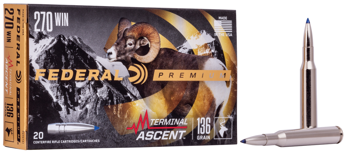 Federal Büchsenmunition Premium .270 Win. 8,8g Terminal Ascent