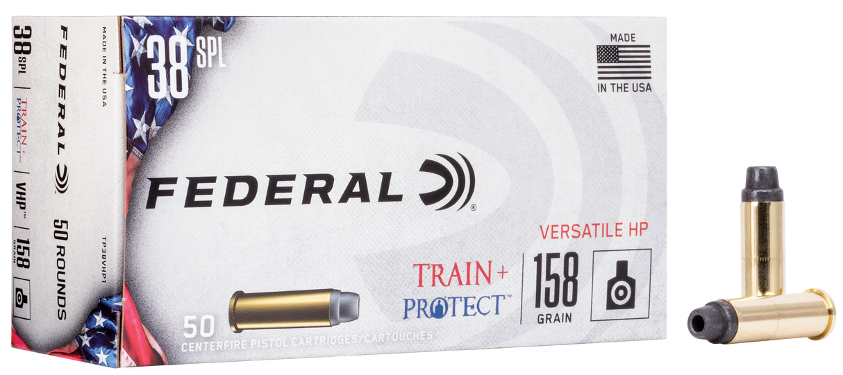 Federal Revolvermunition .38 Special 10,2g Versatile Hollow Point Train + Protect