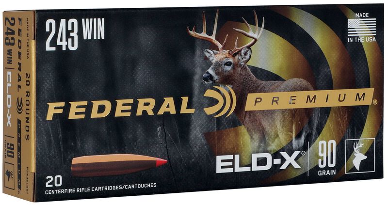 Federal Büchsenmunition Premium .243 Win. 5,8g ELD-X