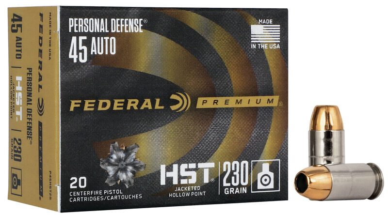 Federal Pistolenmunition Premium .45 Auto 14,90g HST Jacketed Hollow Point