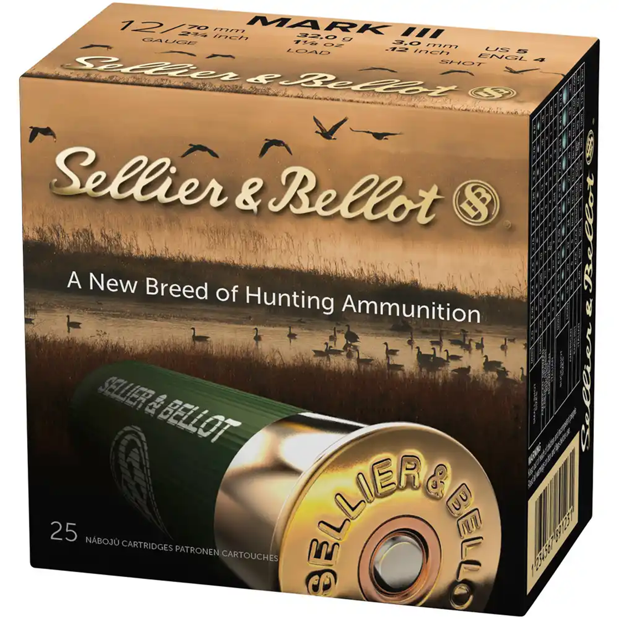 S&B Schrotmunition 12/70 32,00g 3,50 mm MARK III