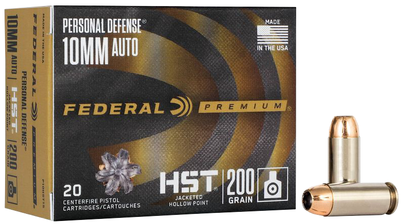 Federal Pistolenmunition Premium 10 mm Auto 12,96g Jacketed Hollow Point HST Personal Defense