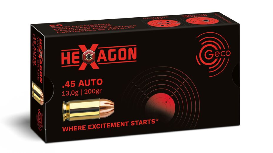 GECO .45 Auto Hexagon 13,0g/200gr – 50 Stück