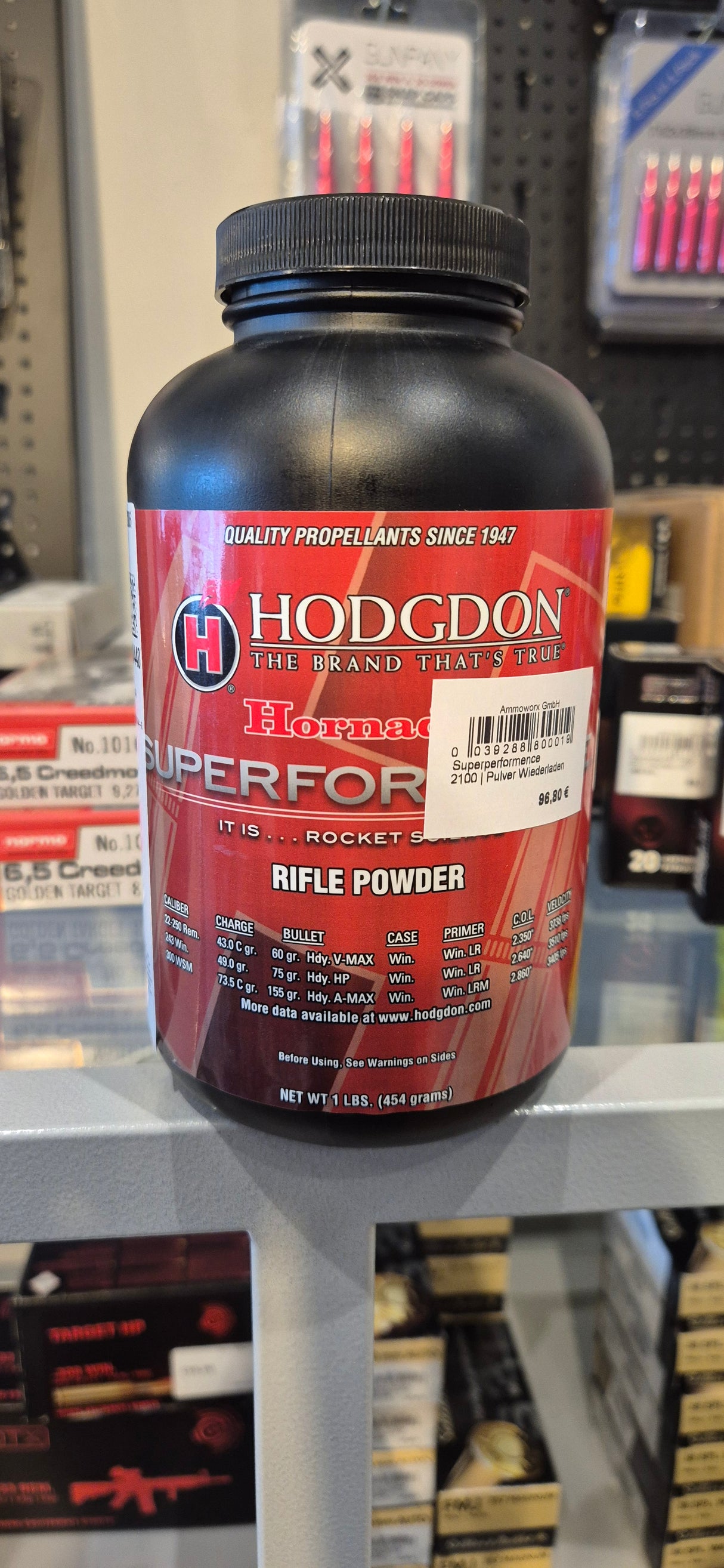 Hodgon Hornady Superperformence Rifle Powder 0,454 Kg