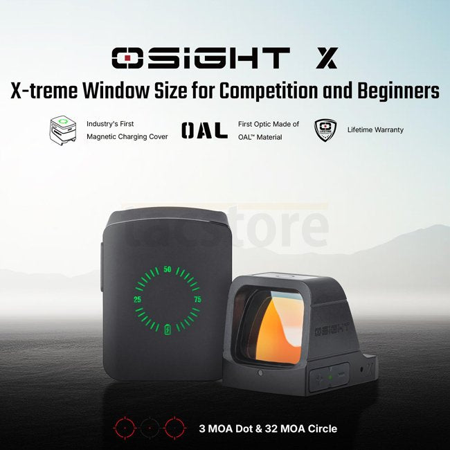 Olight Osight X Multi Reticle Reflex Sight 3 MOA Dot & 32 MOA Circle - Black – Bild 3