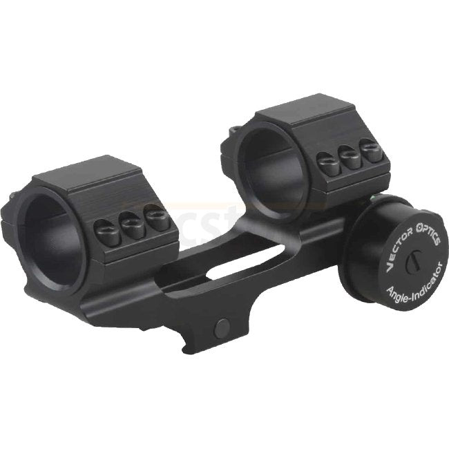 Vector Optics 30mm One-Piece Mount & Angle Indicator - Black