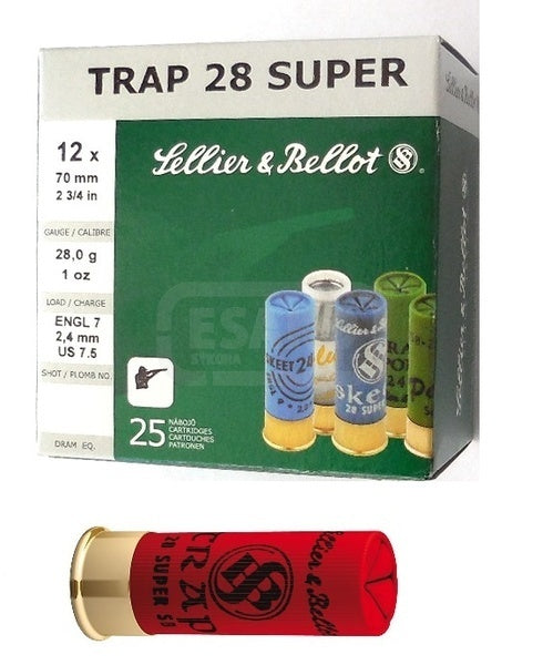 S&B Schrotmunition 12/70 28,00g 2,25mm Trap Super