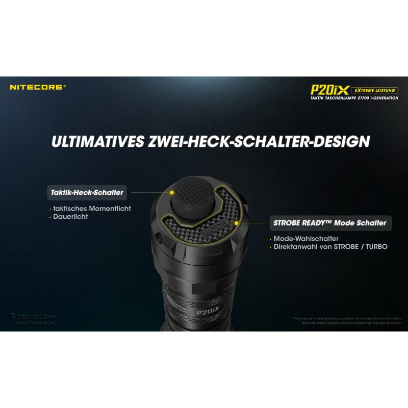 NiteCore® Taschenlampe P20ix inkl. Akku und Holster