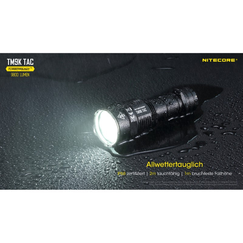 NiteCore® Taschenlampe TM9 KTAC inkl. Akku und Holster