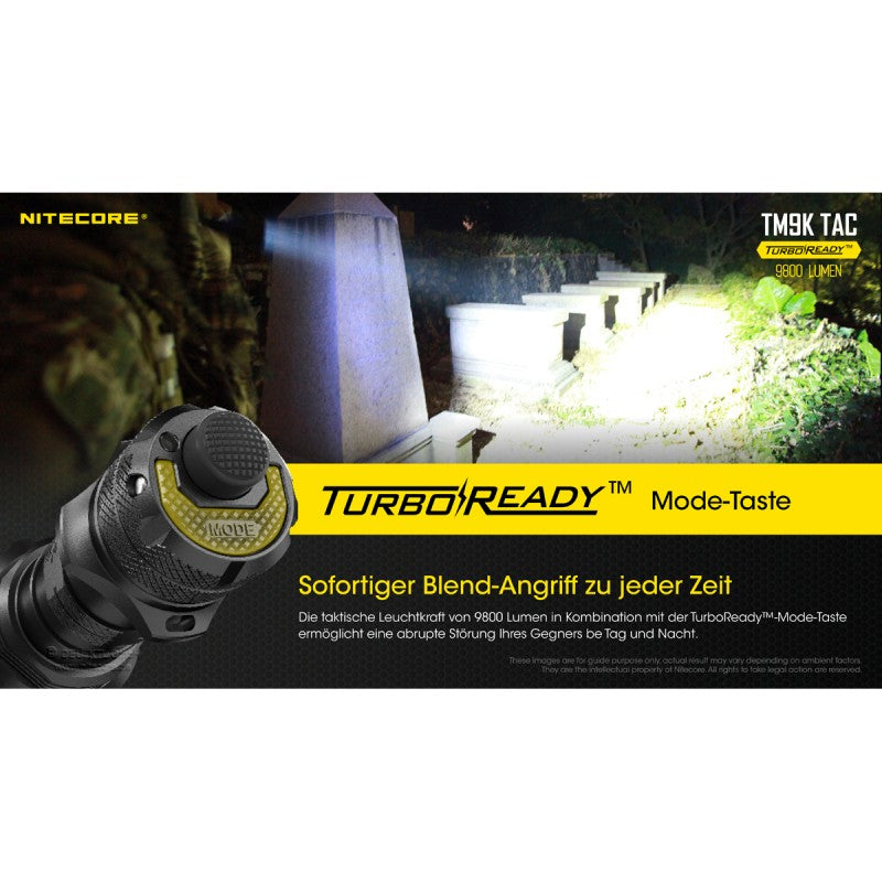 NiteCore® Taschenlampe TM9 KTAC inkl. Akku und Holster