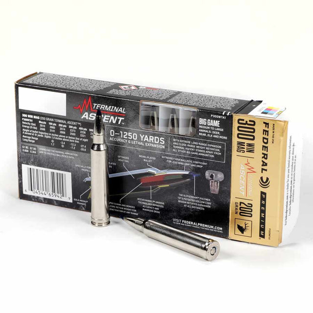 Federal Büchsenmunition Premium .300 Win. Mag. 13g Terminal Ascent