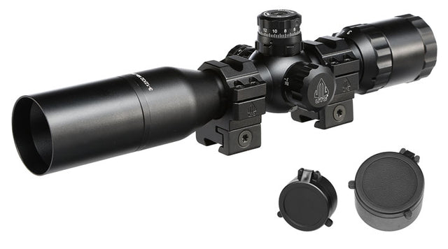 Leapers 3-12x32 1 Inch Mil-Dot BugBuster Compact Scope & Dovetail Mount Rings