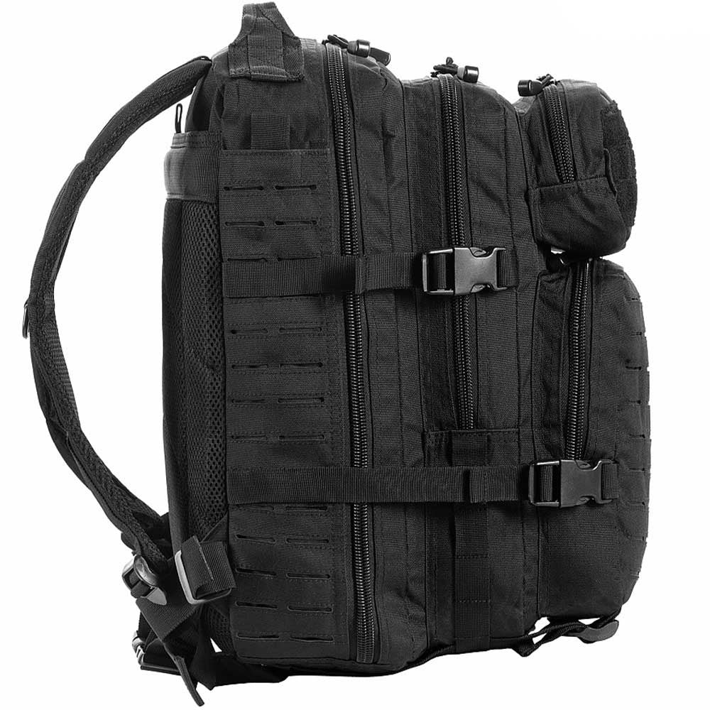 M-Tac - Assault Pack Laser Cut - Taktischer Rucksack mit Velcro-Klett 20 l - Black