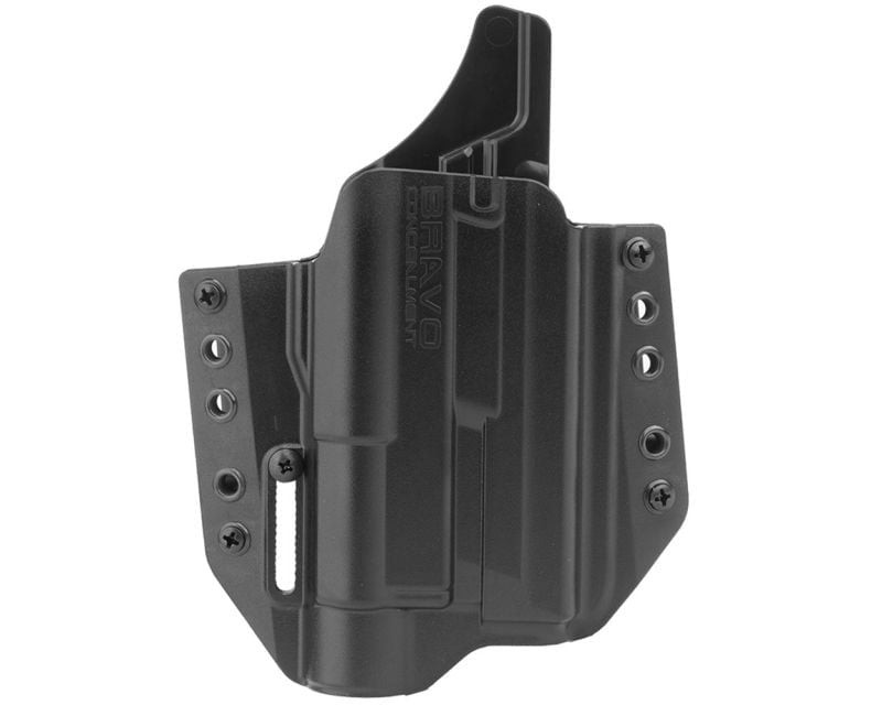 Bravo Concealment OWB right holster for S&W M&P 2.0 pistol with TLR-1 HL flashlight - Black