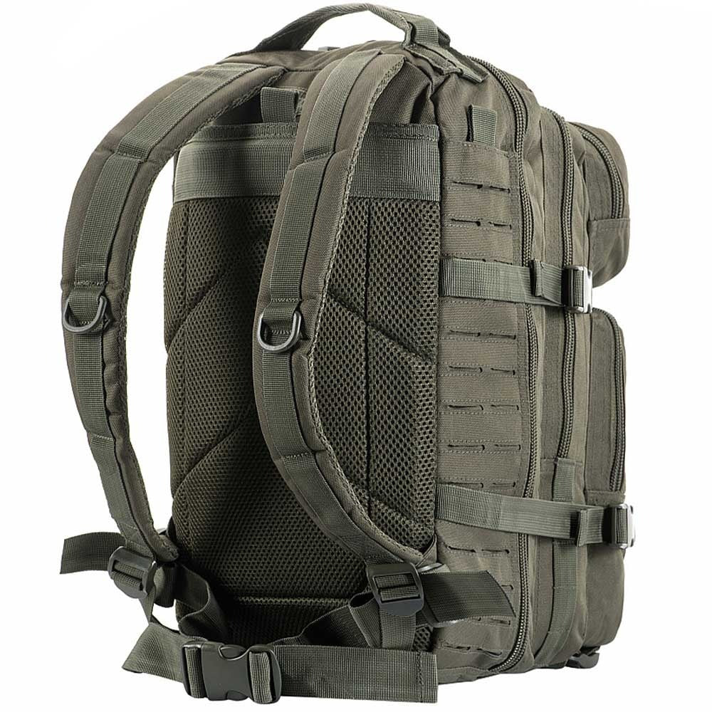 M-Tac - Large Assault Pack Laser Cut - Taktischer Rucksack mit Velcro-Klett 36 l - Olive