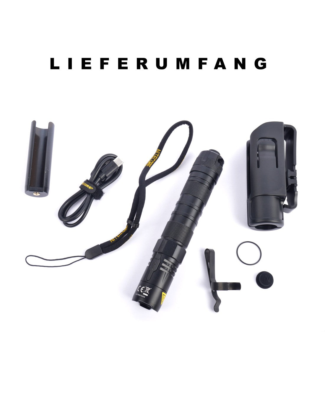 NiteCore® Taschenlampe "MH12" V2 inkl. Akku und Holster