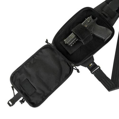 M-Tac - Sling Pistol Bag Elite Hex mit Klettverschluss - Schwarz - 51403002