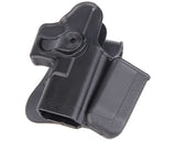 IMI Defense Level 2 Roto Paddle Holster with Pouch for Glock 17/19/22/23/31/32/36 pistols - Black