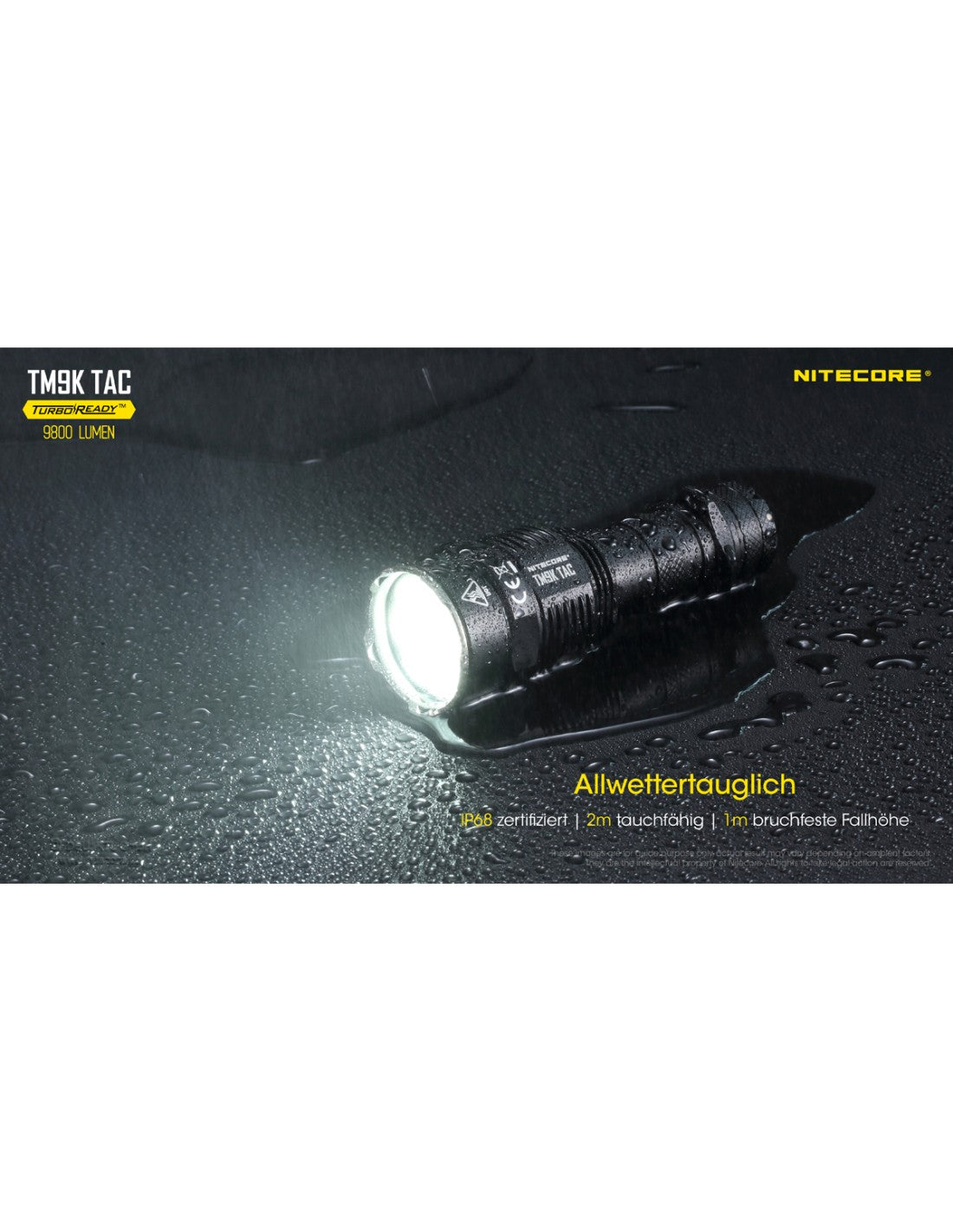 NiteCore® Taschenlampe "TM9K TAC " inkl. Akku und Holster