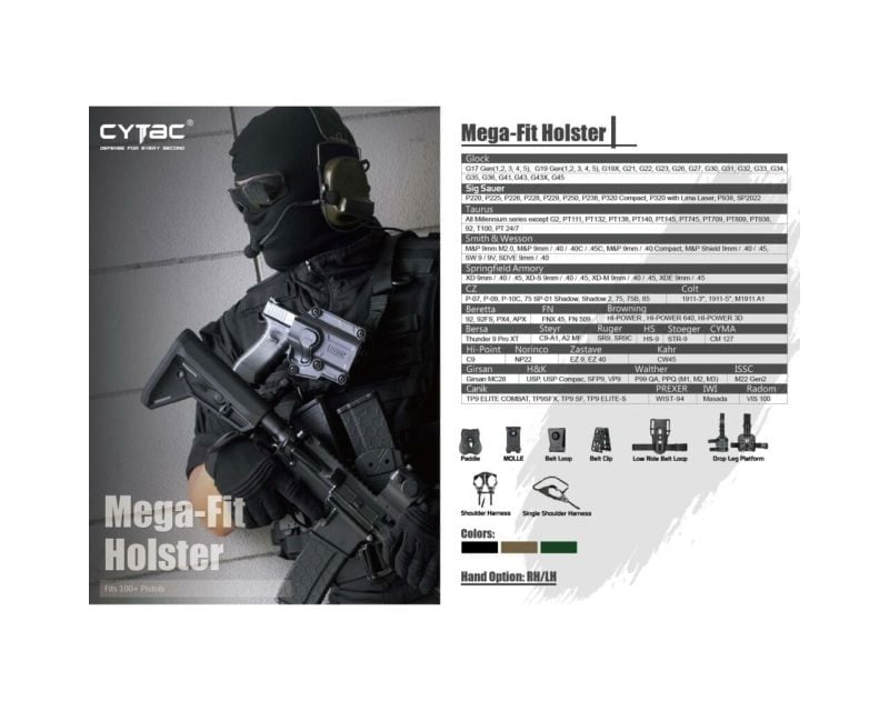 Cytac Mega-Fit holster - transparent