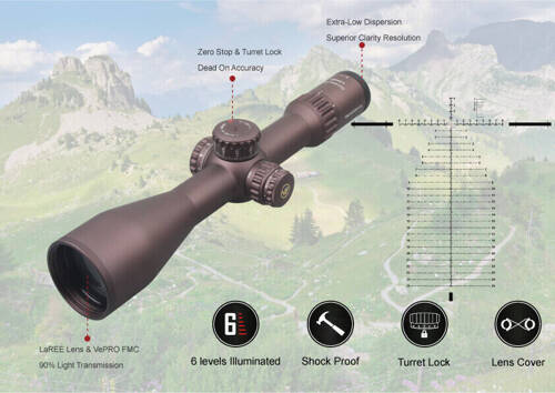 Vector Optics - Zielfernrohr 34mm Continental x6 4-24x56 - FFP - VEC-MBR - FDE - SCFF-39