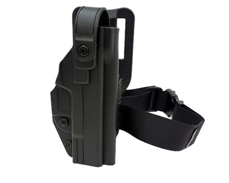 Doubletap Gear Kydex OWB Strighter SLS QLS Holster with thigh strap for Glock 17 pistols - Black