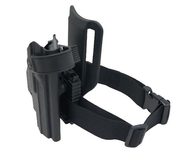 Doubletap Gear Kydex OWB Strighter SLS QLS Holster with thigh strap for Glock 17 pistols - Black