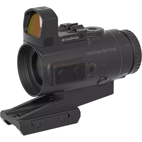 Vector Optics Paragon 4x24 Mini Prism Scope & Frenzy 1x17x24 Green Dot Kit - Black