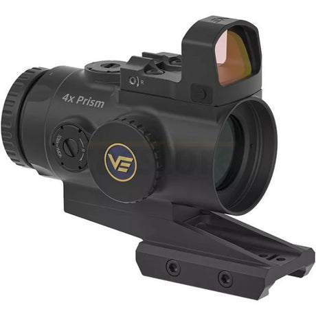 Vector Optics Paragon 4x24 Mini Prism Scope & Frenzy 1x17x24 Green Dot Kit - Black