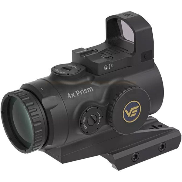 Vector Optics Paragon 4x24 Mini Prism Scope & Frenzy 1x17x24 Green Dot Kit - Black