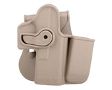 IMI Defense Level 2 Roto Paddle Holster with pouch for Glock 17/19/22/23/31/32/36 pistols - Desert Tan