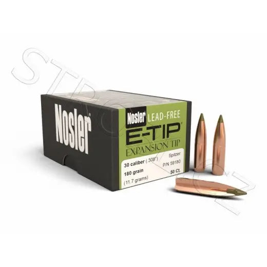 Bleifrei Geschosse Nosler E-Tip .30 cal, dia .308, 180grs