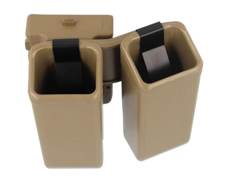 ESP double pouch with UBC-01 Clip mount for 9 mm pistol magazines - Khaki