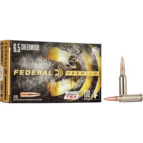 Federal Büchsenmunition Premium 6,5 mm Creedmoor 8,40g Barnes Triple-Shock X Bullet (
