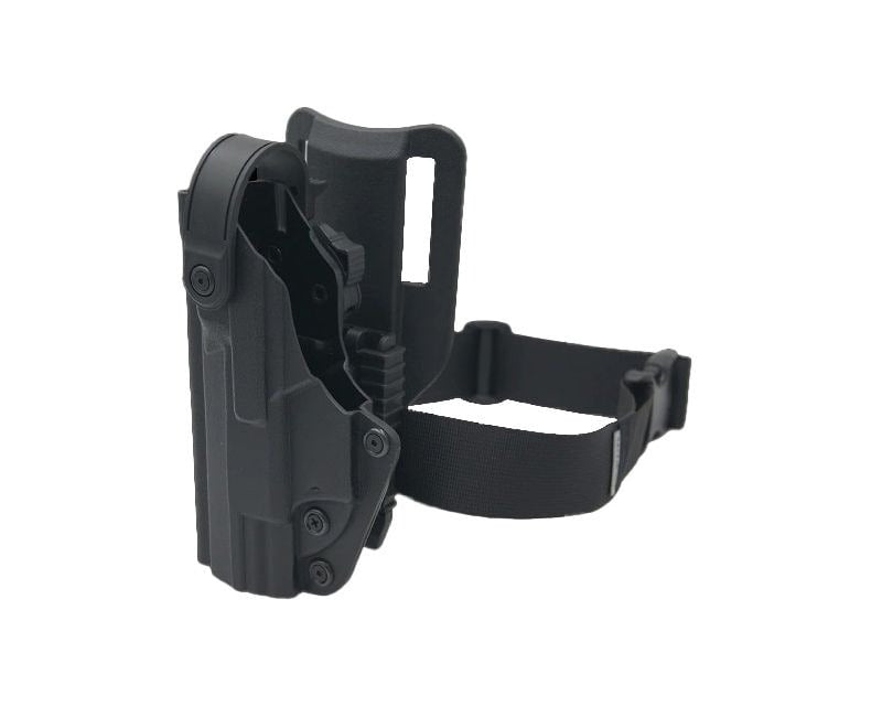 Doubletap Gear Strighter holster with thigh strap for Walther P99 pistol left - Black.