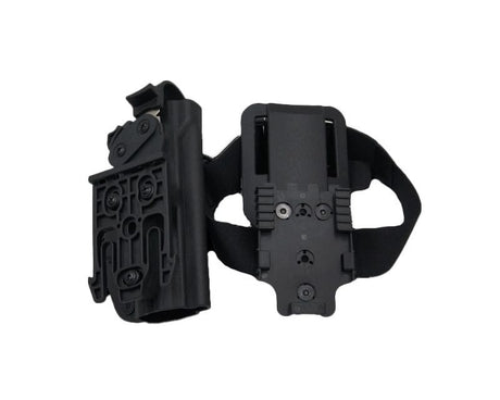 Doubletap Gear Strighter holster with thigh strap for Walther P99 pistol left - Black.