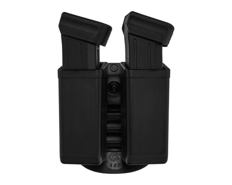 ESP double swivel pouch with Paddle mount for 9 mm pistol magazines - Black