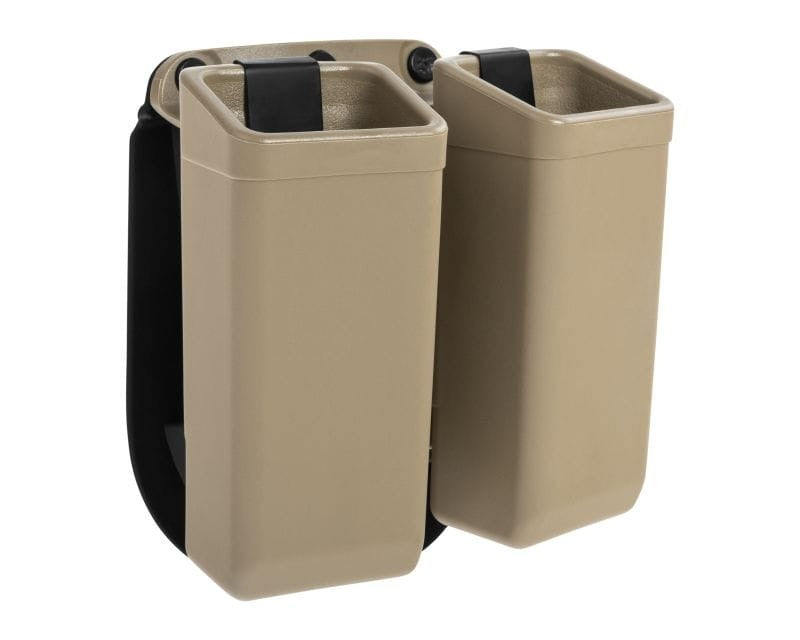 ESP double swivel pouch with Paddle mount for 9 mm pistol magazines - Khaki