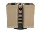 ESP double swivel pouch with Paddle mount for 9 mm pistol magazines - Khaki