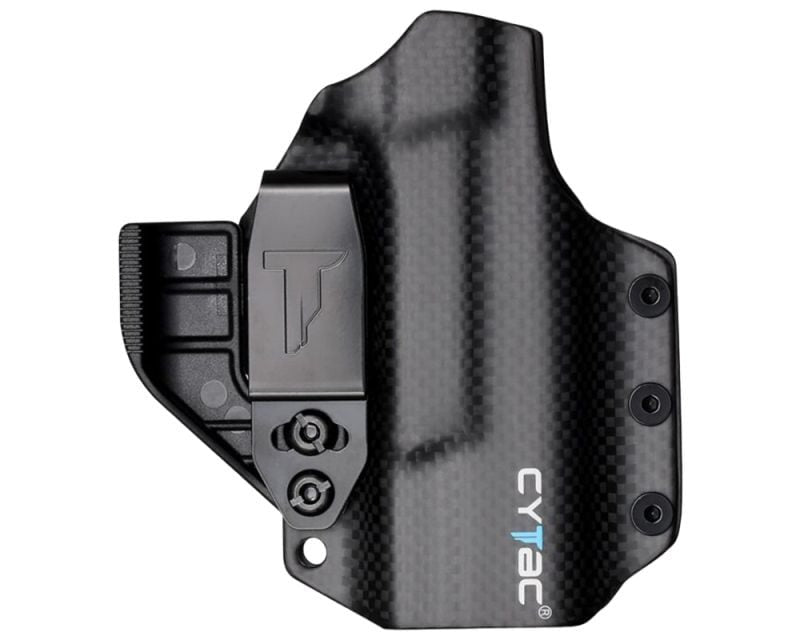 Cytac Carbon Fiber IWB Internal Clip Holster for Glock 19 pistols - Black