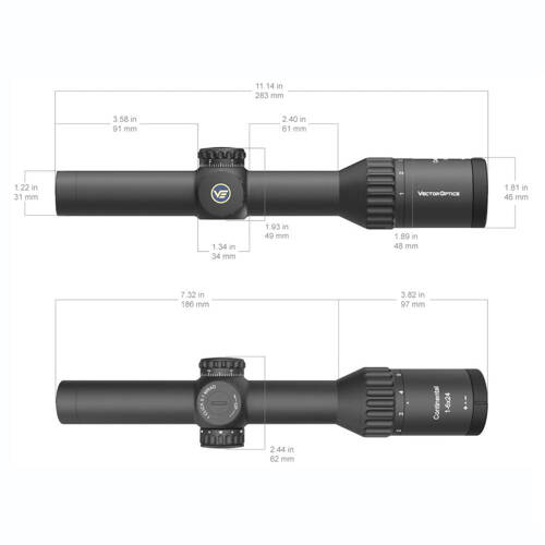 Vector Optics - Continental x6 Tactical Zielfernrohr - 1-6x24i - Schwarz - SCOC-44