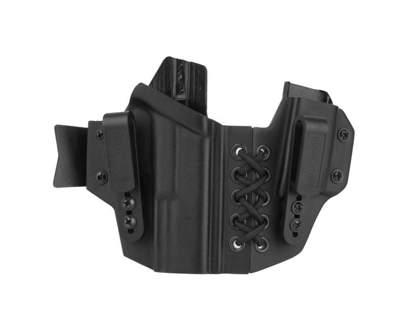 Doubletap Gear Kydex IWB Appendix Elastic Holster with pouch for Glock 17 pistols - Black