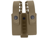 ESP double pouch with UBC-02 Clip mount for 9 mm pistol magazines - Khaki