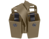 ESP double pouch with UBC-02 Clip mount for 9 mm pistol magazines - Khaki