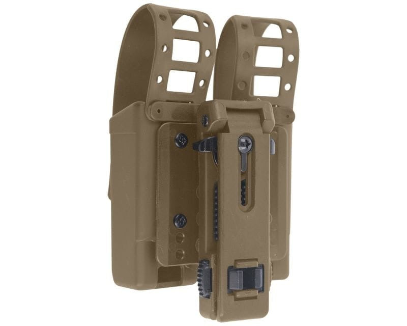 ESP double pouch with UBC-02 Clip mount for 9 mm pistol magazines - Khaki