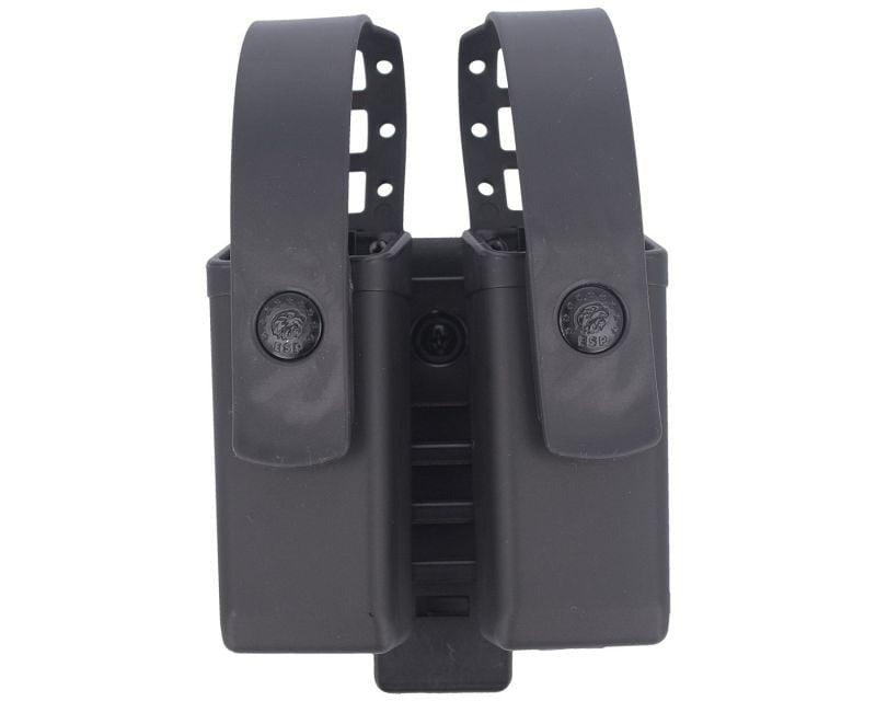 ESP double pouch with UBC-02 Clip mount for 9 mm pistol magazines - Black