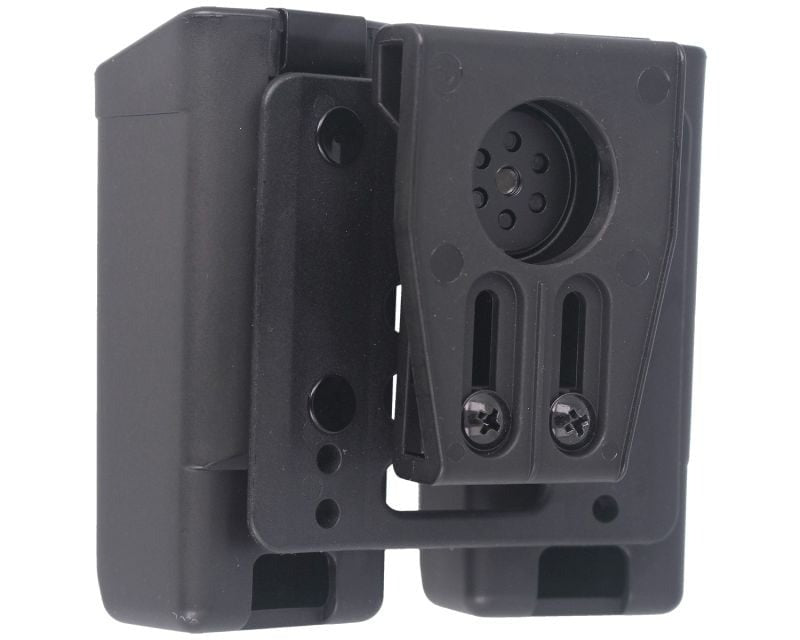 ESP double pouch with UBC-03 Clip mount for 9 mm pistols magazines - Black