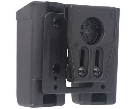 ESP double pouch with UBC-03 Clip mount for 9 mm pistols magazines - Black